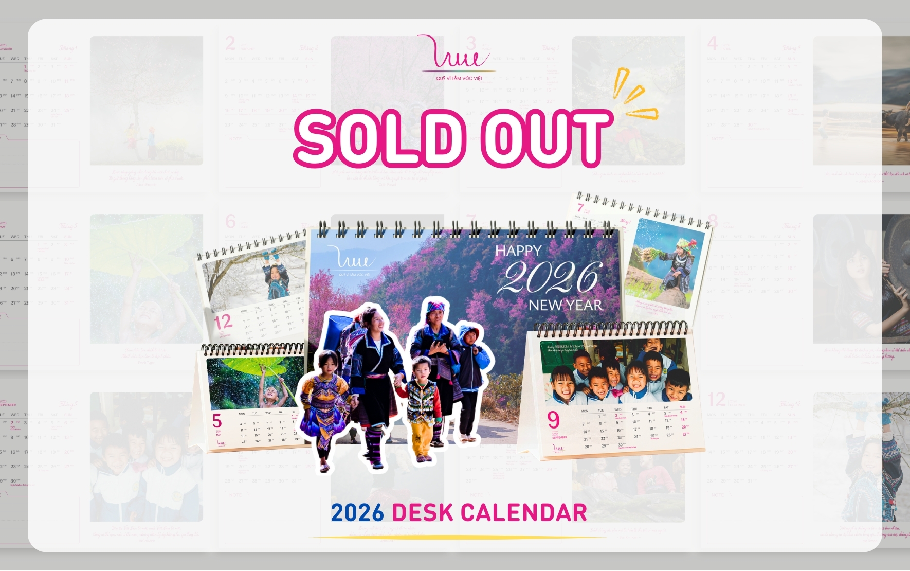 SOLD OUT Announcement for the 2026 Desk Calendar